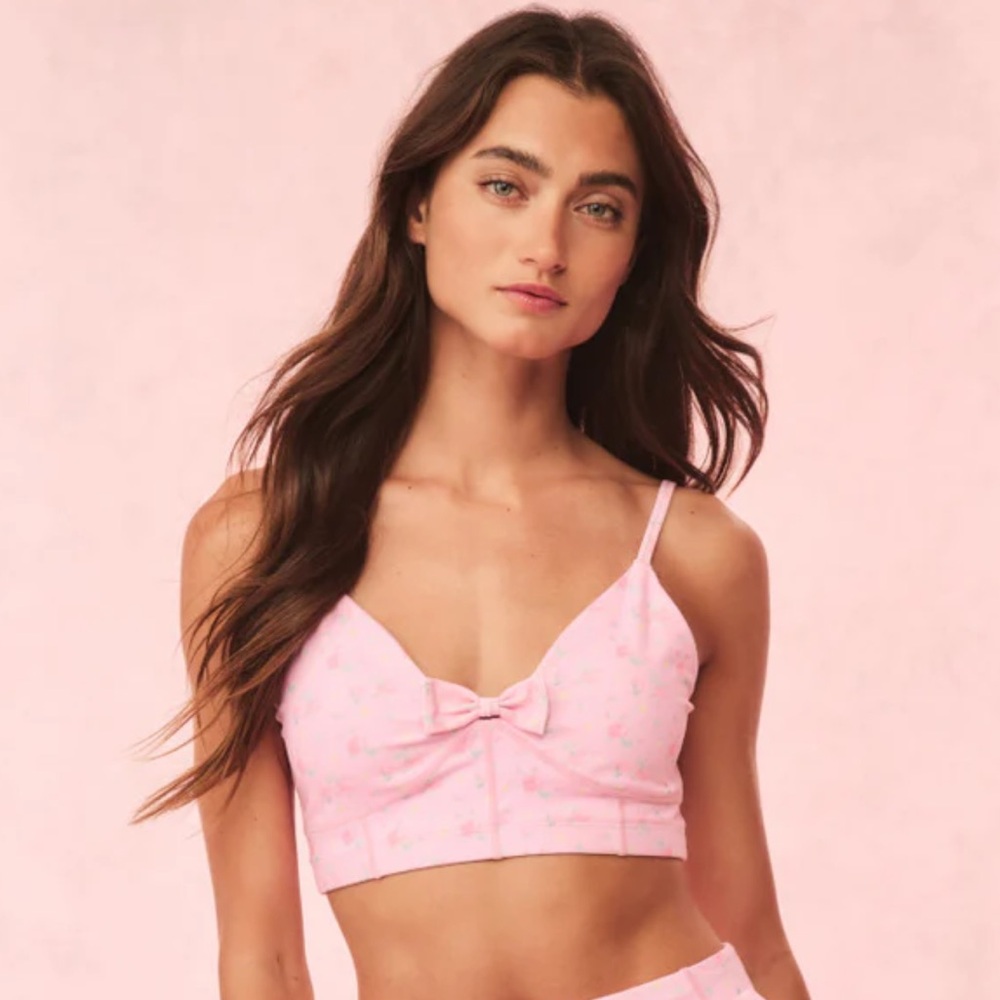 Love Shack Fancy Ridgeson Bra Top Ibiza Sunset L New